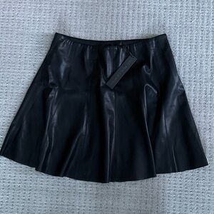 NEW House of Harlow 1960 Black Vegan Leather Skirt